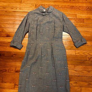 Original Nat Tuman New York Marl Gray 1960s Dress
